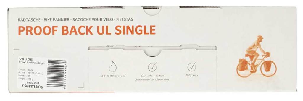Enkele Fietstas Vaude Proof Back UL Single-Black 24 Liter- Enkele Fietstas Vaude Proof Back UL Single-Black 24 Liter-